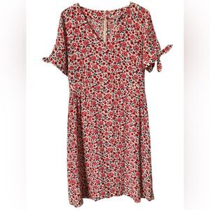 Cath Kidston Size US 12 Crepe De Chine Tea Dress Summer Lightweight Flowy Floral